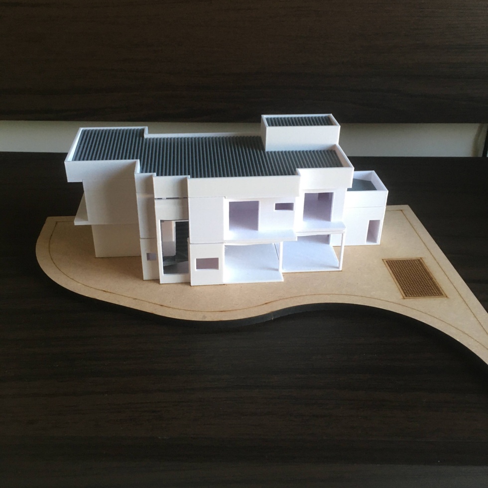Single-family house 1:100 scale model